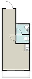 トップ代木公園第2 1階ワンルームの間取り