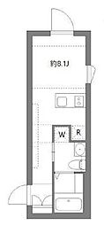 アピチェ板橋本町 3階ワンルームの間取り