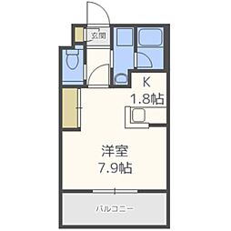 ソレイユ曙 ワンルームの間取図画像