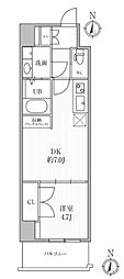 CAVANA+YOTSUYA 1DKの間取図画像