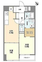 PATH仲六郷 4階2LDKの間取り