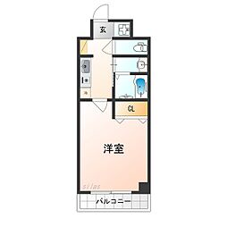 JR福知山線 塚口駅 徒歩7分の賃貸マンション 4階1Kの間取り