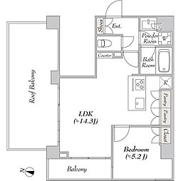 LUMIEC CHITOSE FUNABASHI 1LDKの間取図画像