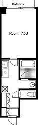 ザプラザ2 1Kの間取図画像
