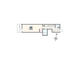 JR青梅線 東青梅駅 徒歩7分の賃貸アパート 3階1Kの間取り