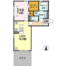 K-プレイス・レイクタウン2 1LDKの間取図画像