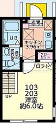 ミ・カーサ横浜立場 1Kの間取図画像