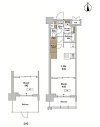 ＲＪＲプレシア蒲田 5階1LDKの間取り