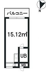 乙甲ユースフル第一初台 ワンルームの間取図画像