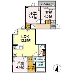 セレスティア江戸川II 3階3LDKの間取り