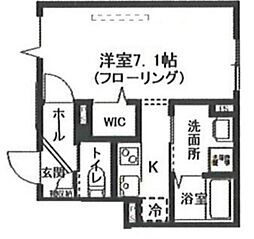 Dio dell‘ acqua 西大井 1階1Kの間取り