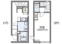 レオネクストコンセルト 1階1Kの間取り