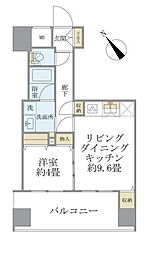 エミリブ東長崎 4階1LDKの間取り