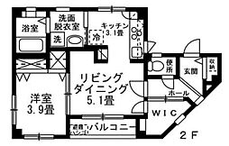 レジデンスSAITOU 1SDKの間取図画像