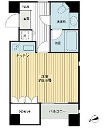 エンゼルピュア高輪 ワンルームの間取図画像