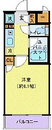 都営浅草線 泉岳寺駅 徒歩2分の賃貸マンション 3階1Kの間取り