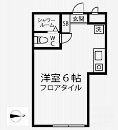 Ｔ・Ｙハイツ 2階ワンルームの間取り
