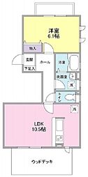 サニーヒルズ自由が丘 1階1LDKの間取り