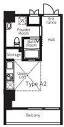 レイオーバー金町 3階ワンルームの間取り