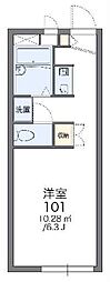 レオパレスウエストリバー1 1Kの間取図画像