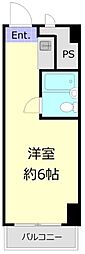 五反田ダイヤモンドマンション ワンルームの間取図画像