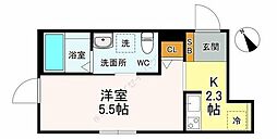 エトワール ワンルームの間取図画像