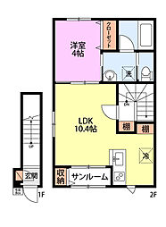 ミルズグランディール川崎A 1LDKの間取図画像