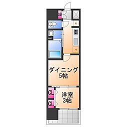 ArtizA堺 1DKの間取図画像
