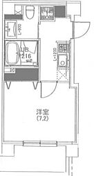 ディアスタ日暮里 1Kの間取図画像