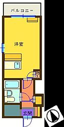 ワコーレ北千住2 ワンルームの間取図画像