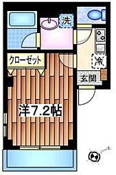 メゾン・ド・ボヌール 1Kの間取図画像