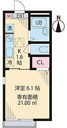 TOHMA目白中落合 1Kの間取図画像