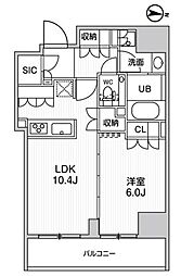ガリシア森下5 1LDKの間取図画像