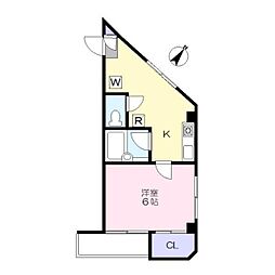 センチュリーパレス小茂根 1階1Kの間取り