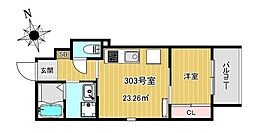 Charme Maison香椎 1LDKの間取図画像