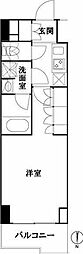 ルーブル池袋弍番館 1Kの間取図画像