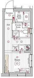 MAXIVbasic大鳥居 ワンルームの間取図画像