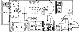 ＫＥＩＡＩ ＲＥＳＩＤＥＮＣＥ せんげん台III 3階1LDKの間取り