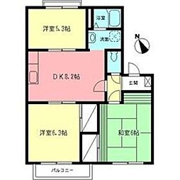 ファミールA 3DKの間取図画像