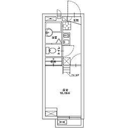 Natura FUNABORI 2階1Kの間取り