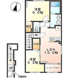 サンコート リラ 2LDKの間取図画像