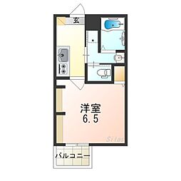 エヌエム・スワサント・トゥレーズ 1Kの間取図画像
