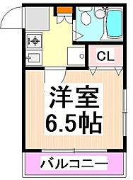 パークサイドヒルズ 1Kの間取図画像