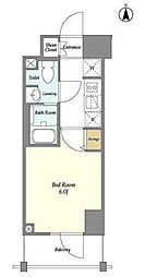 エルモサ川崎 1Kの間取図画像