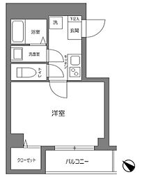 aLATO王子 5階1Kの間取り