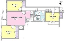 アビタシオン 3LDKの間取図画像