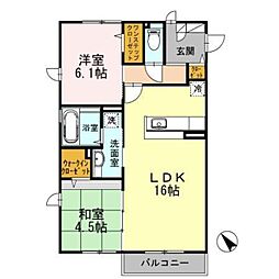 サンフラワー千里王子 2LDKの間取図画像