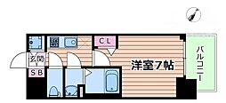 S-RESIDENCE上新庄beat 1Kの間取図画像