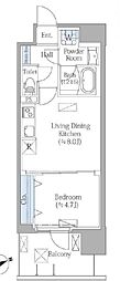 PRIME SQUAREIII 1LDKの間取図画像