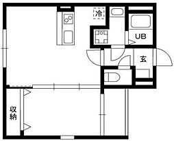 DEARECLASSトリツダイガク 1LDKの間取図画像